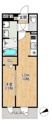 ルーチェ西船海神(旧DOビル海神町東)の間取り画像