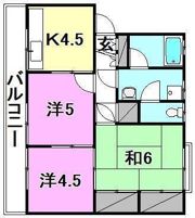 コーポ谷町の間取り画像