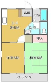 コーポ中台の間取り画像