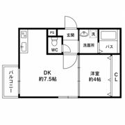 ルミエール西代B棟の間取り画像
