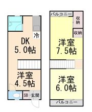 テラス 神戸市灘区徳井町の間取り画像