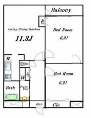 サンエイベルヒロの間取り画像