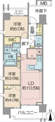 オーベル三鷹の間取り画像