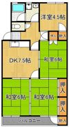 エメラルドマンション陣原 D棟 503号室の間取り画像