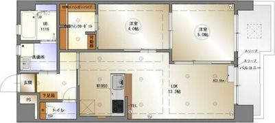 矢野マンションの間取り画像