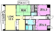セントラルパーク土居田の間取り画像