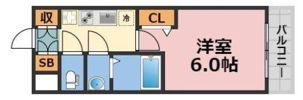 gm難波ウエストD.C.の間取り画像