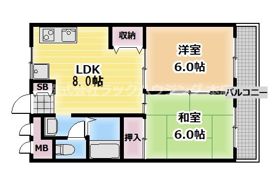 リバーサイドニッシン城東ハイツの間取り画像