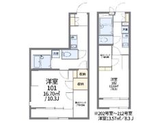 レオパレスフォーブル21Aの間取り画像
