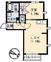 ラ・パルテール津高Ⅱの間取り画像