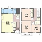 平岡邸 Aの間取り画像