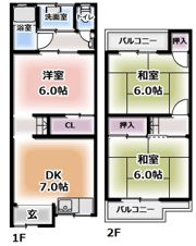 下島町貸家の間取り画像