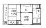 矢内ハイツ服部の間取り画像