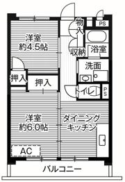 ビレッジハウス柳崎タワー1号棟の間取り画像