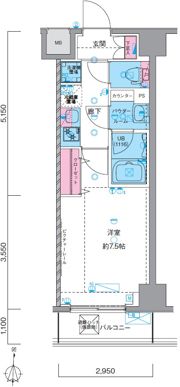 GENOVIA南千住Ⅴskygardenの間取り画像