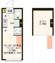 ハーモニーテラス・AVAND中村橋の間取り画像