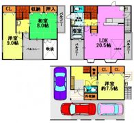 大芝3丁目戸建の間取り画像
