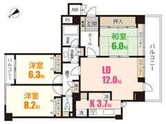 ヒルズステージⅠ番館（807）の間取り画像