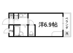 セレーネ田辺Ⅲ-Aの間取り画像