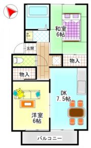 セジュール梶谷の間取り画像