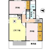 コーポはおりや A棟の間取り画像