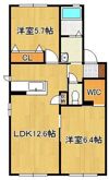 ヴィサージュ本城 B棟の間取り画像