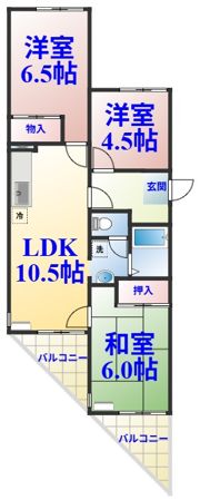 コモンシティハイツBの間取り画像
