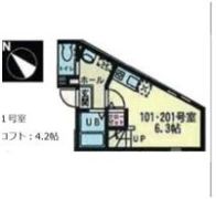ハーミットクラブハウスクラーネの間取り画像