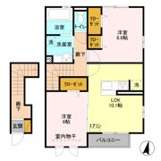 エーデルハイム Aの間取り画像