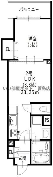 クリエオーレ藤阪東町Ⅱの間取り画像