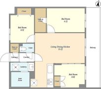 メゾンドオンディーヌの間取り画像