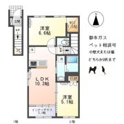 木曽川町玉ノ井字大縄場八ノ切新築アパートの間取り画像