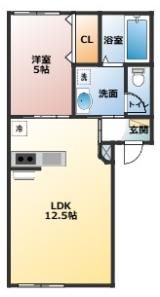 シャンテ経田Ⅱの間取り画像
