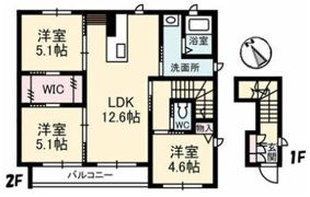 シャーメゾン水呑Ⅲの間取り画像