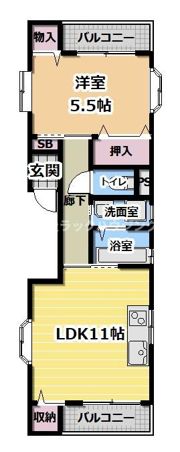 スズビル新森の間取り画像