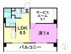 LaCasaタイケン6の間取り画像