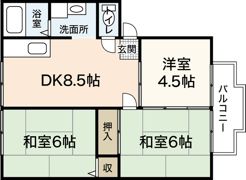 ブルーベル牛田の間取り画像