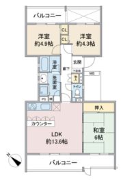 ハイツ東戸塚Ⅱ B棟の間取り画像