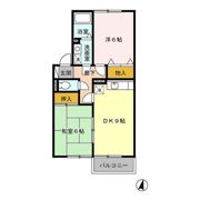 ルミエールシャトー Bの間取り画像