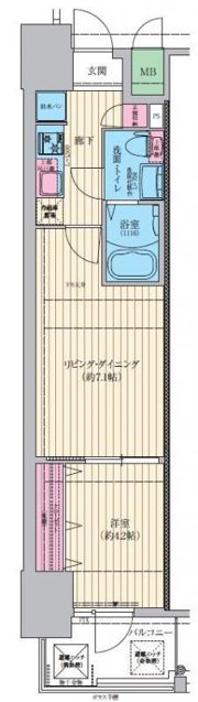 ファーストフィオーレ江坂公園の間取り画像