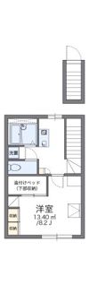 レオパレスコンフォート山手Bの間取り画像