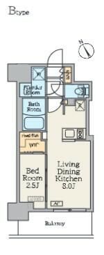 クレストコート門前仲町の間取り画像