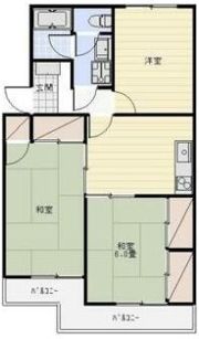 マンションブルースカイの間取り画像