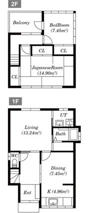豊中市稲津町2丁目戸建の間取り画像