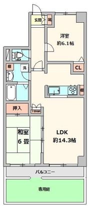 コスモ川越の間取り画像