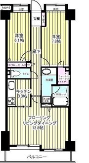 ライオンズマンション乃木坂の間取り画像