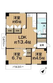 TKパークサイド白山の間取り画像
