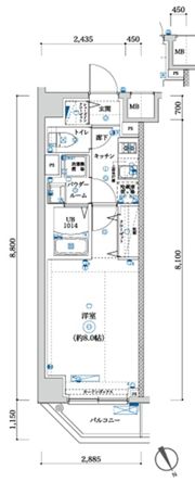 MAXIV CROS梅島の間取り画像