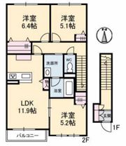アヴィーロード今保 A棟の間取り画像