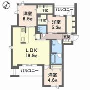 ソレイユ ルヴァン牛田の間取り画像